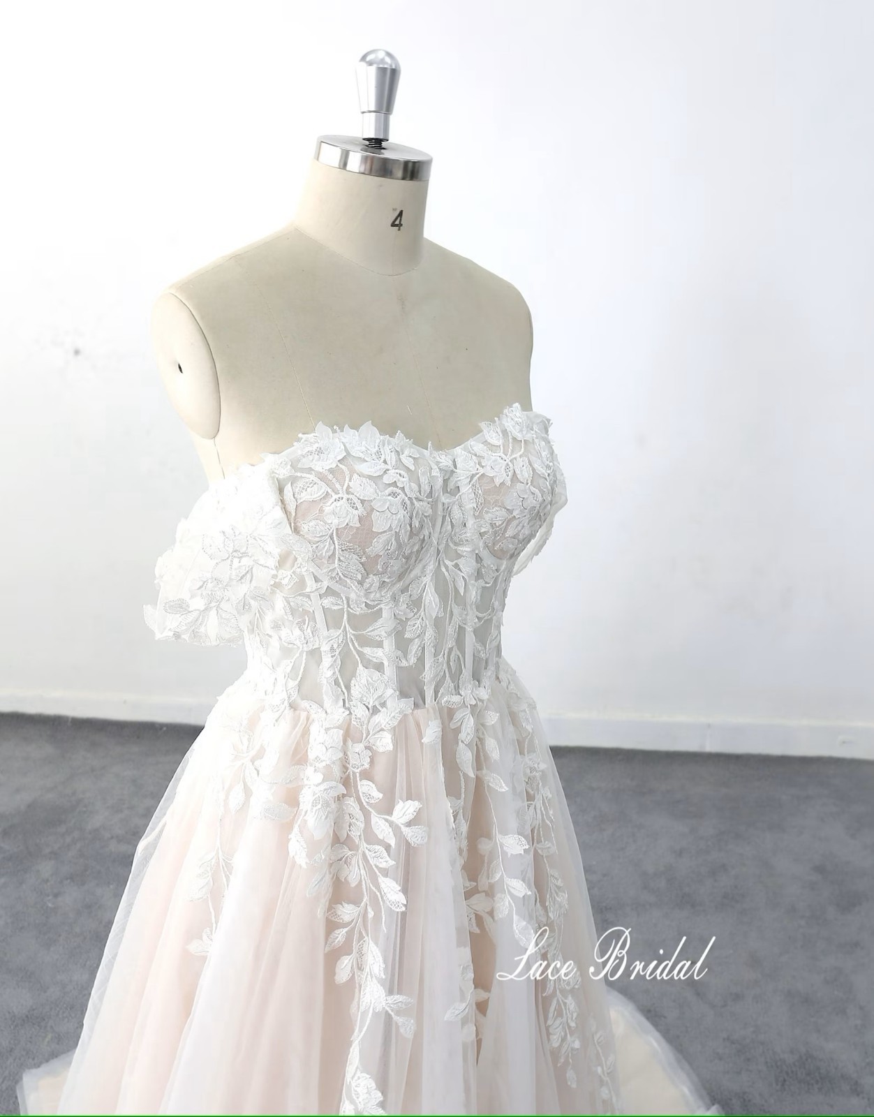 Boho lace wedding dress wedding dress custom made 32-60 off straps n.measurement