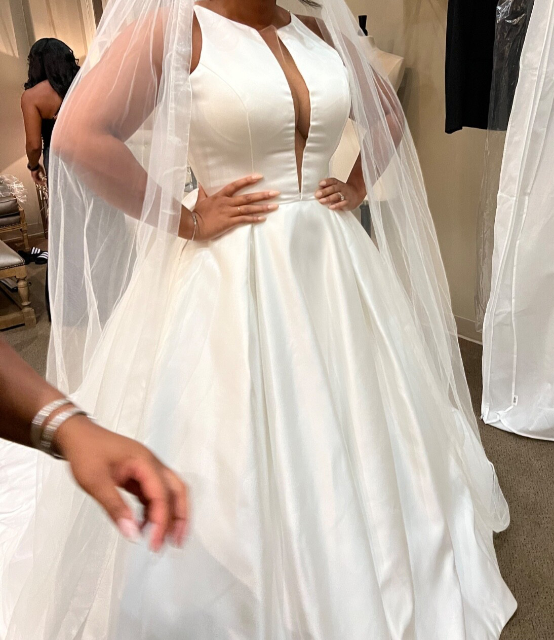 Ashley & Justin Bride Ivory A-Line Wedding Dress, Size 12 – Original Price $1400