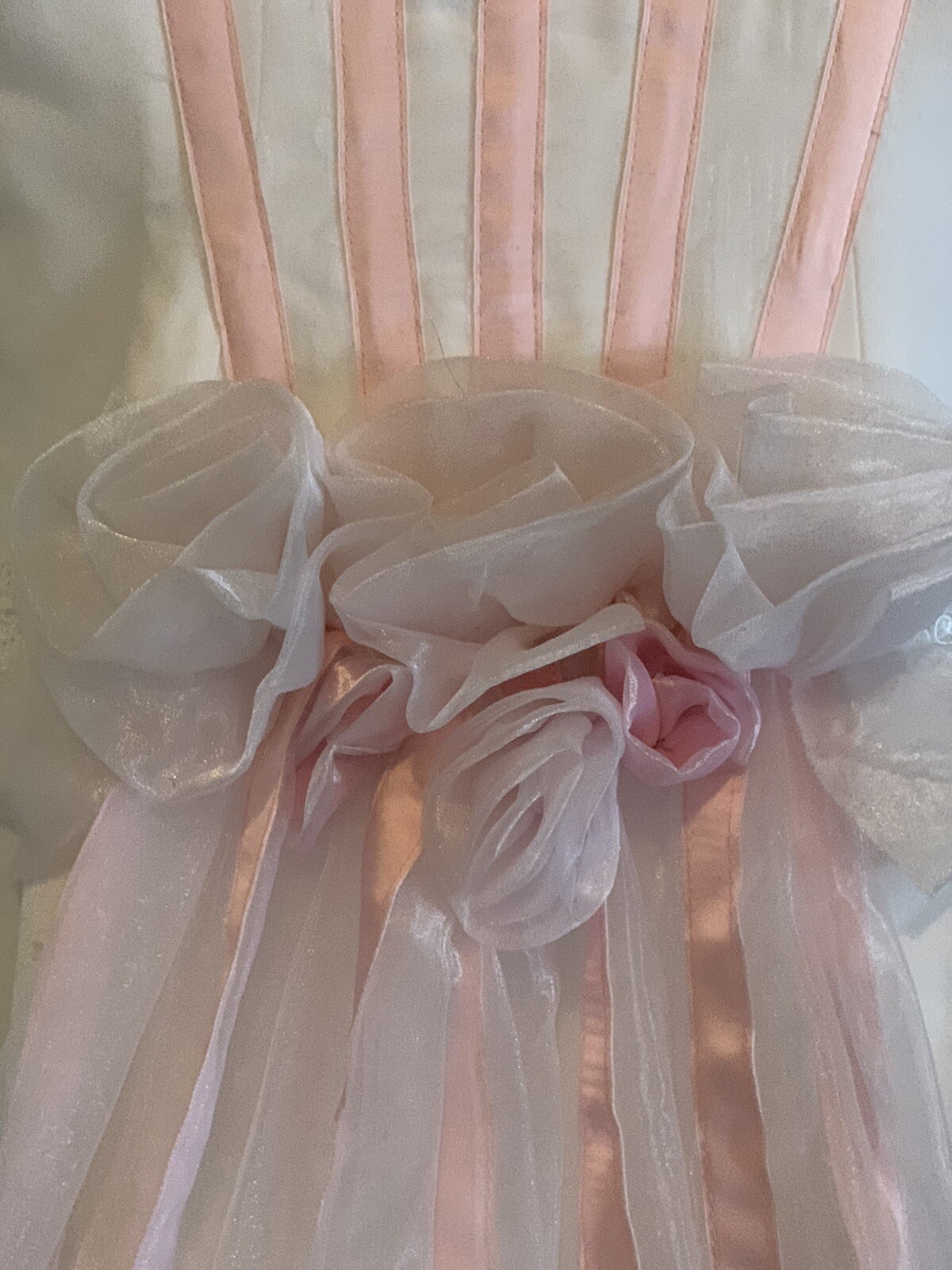 Vintage Pink/White Wedding Dress Sleveless Lace Appliques A Line Bridal PETITES