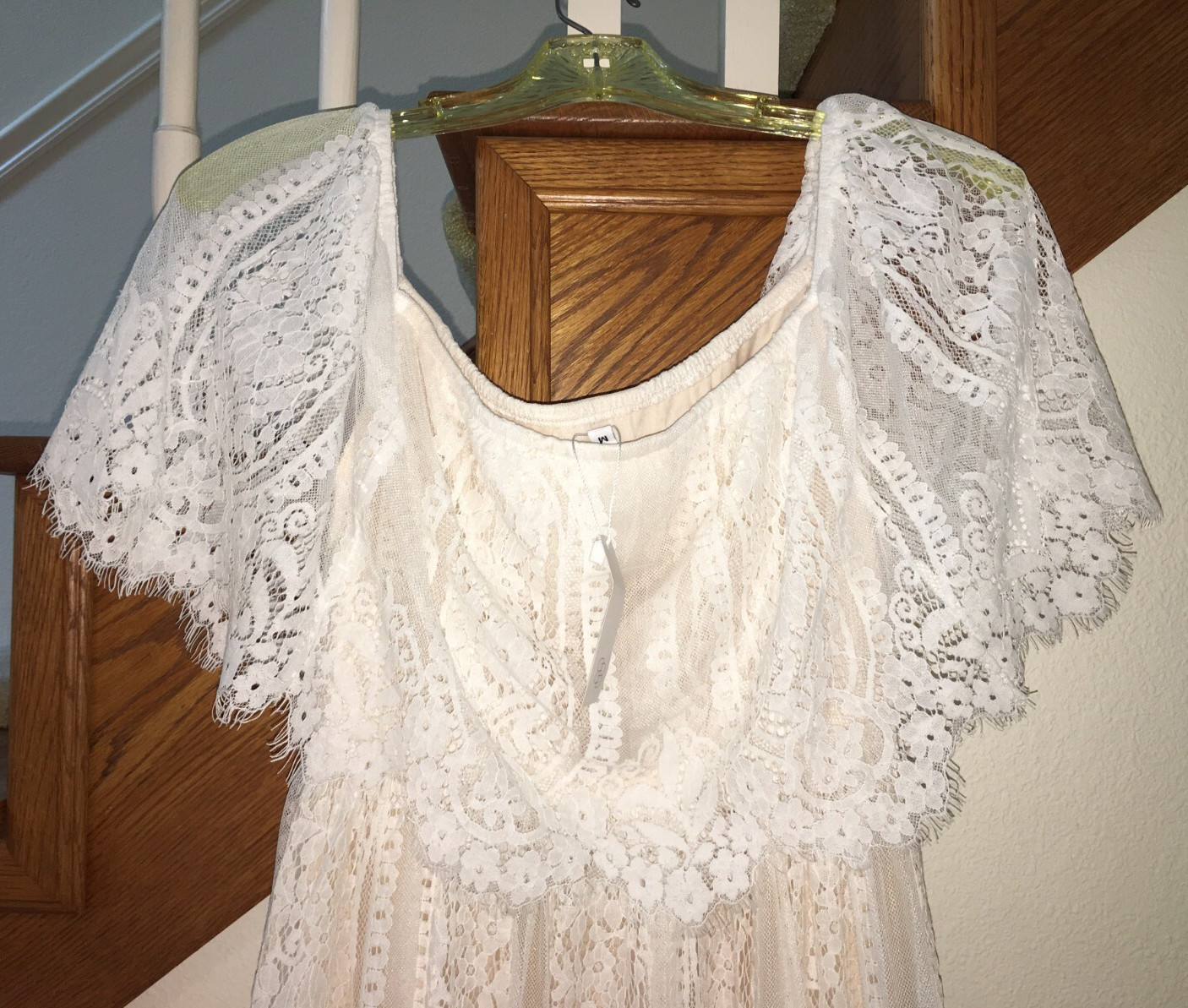 WOMENS NEW CAROLINE BALTIC BORN LACE DRESS Maxi IVORY SHOWER Long WEDDING SIZE M