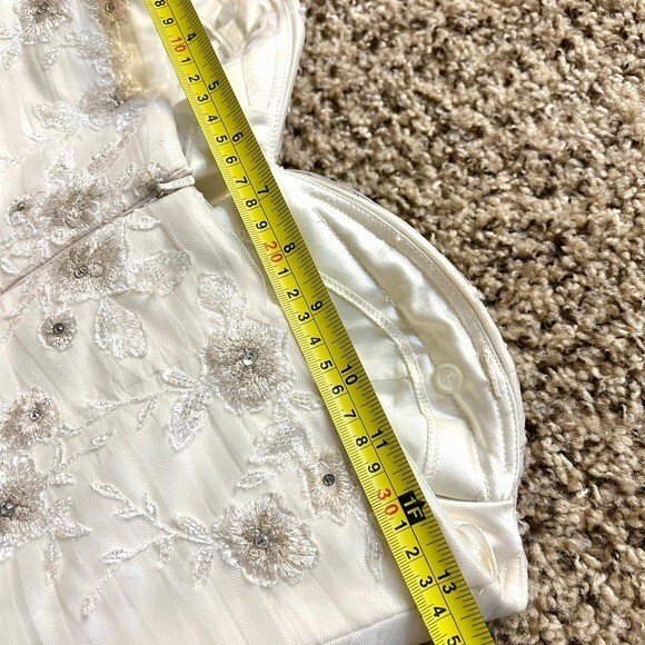 Light Champagne Mermaid Wedding Dress Lace sequin embroidered Fishtail size XS
