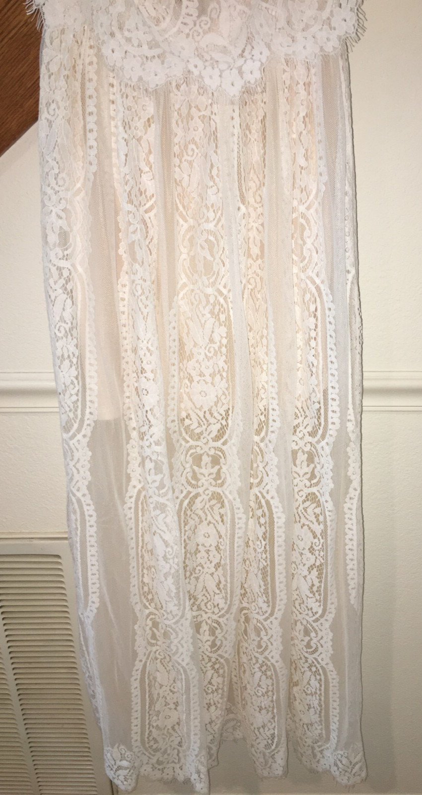 WOMENS NEW CAROLINE BALTIC BORN LACE DRESS Maxi IVORY SHOWER Long WEDDING SIZE M