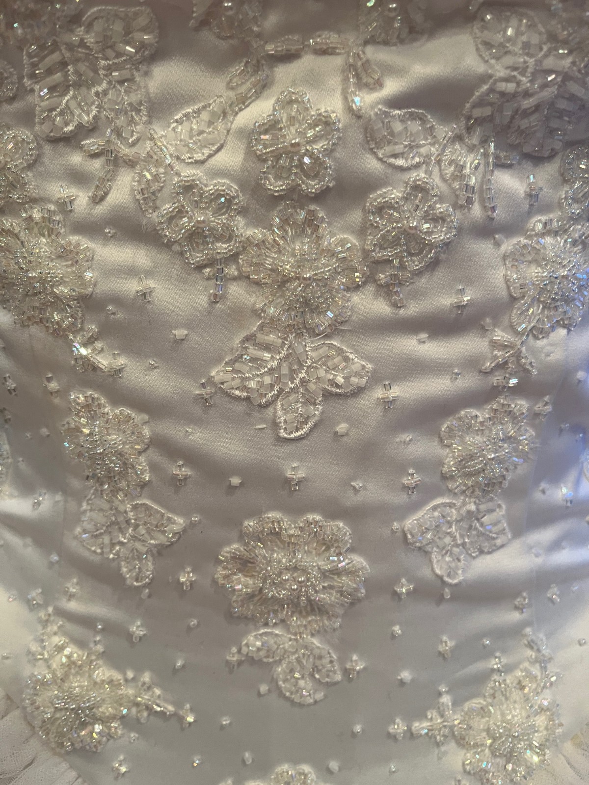 Venus 8181 White Beaded Lace Tulle Wedding Ball Gown Bridal Dress Size 6