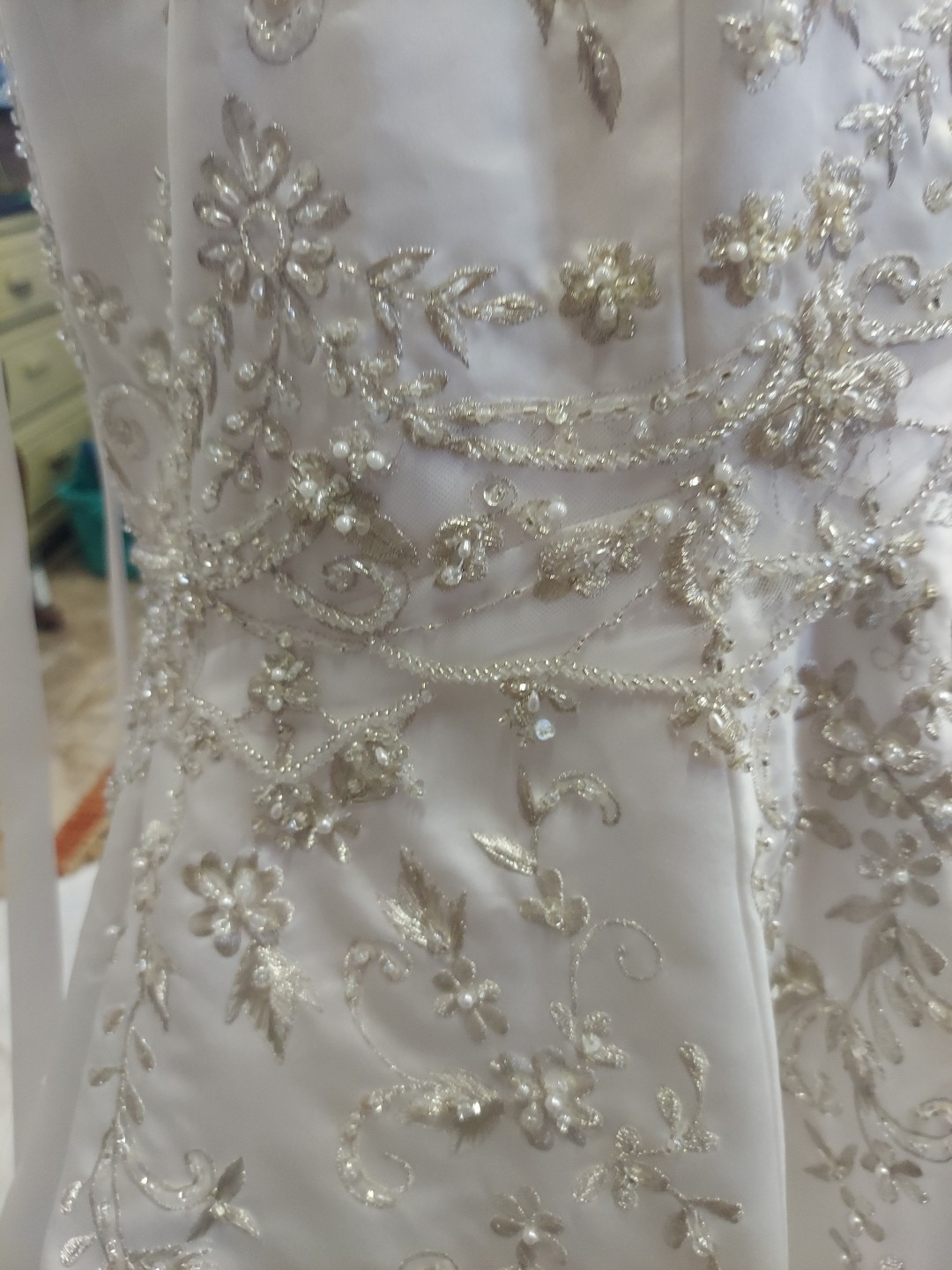 Morilee Adjustable Lacedownformfit Mermaid size12 High Intrigue Gem Pearl Bead