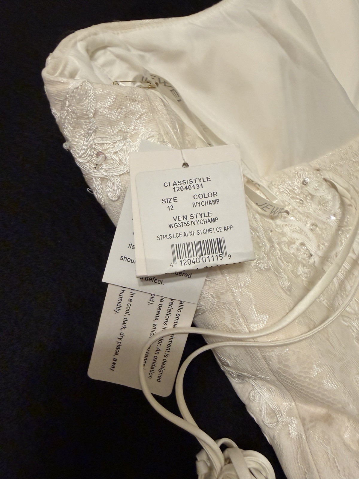 Jewel by David’s Bridal Strapless Sweetheart A-Line Lace Beaded Corset 12