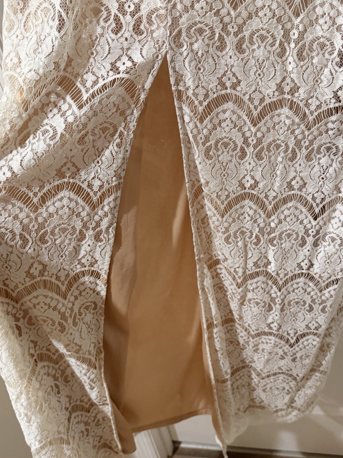 Like a Fairytale White Lace Maxi Dress | Romantic Boho Bridal Wedding Size L