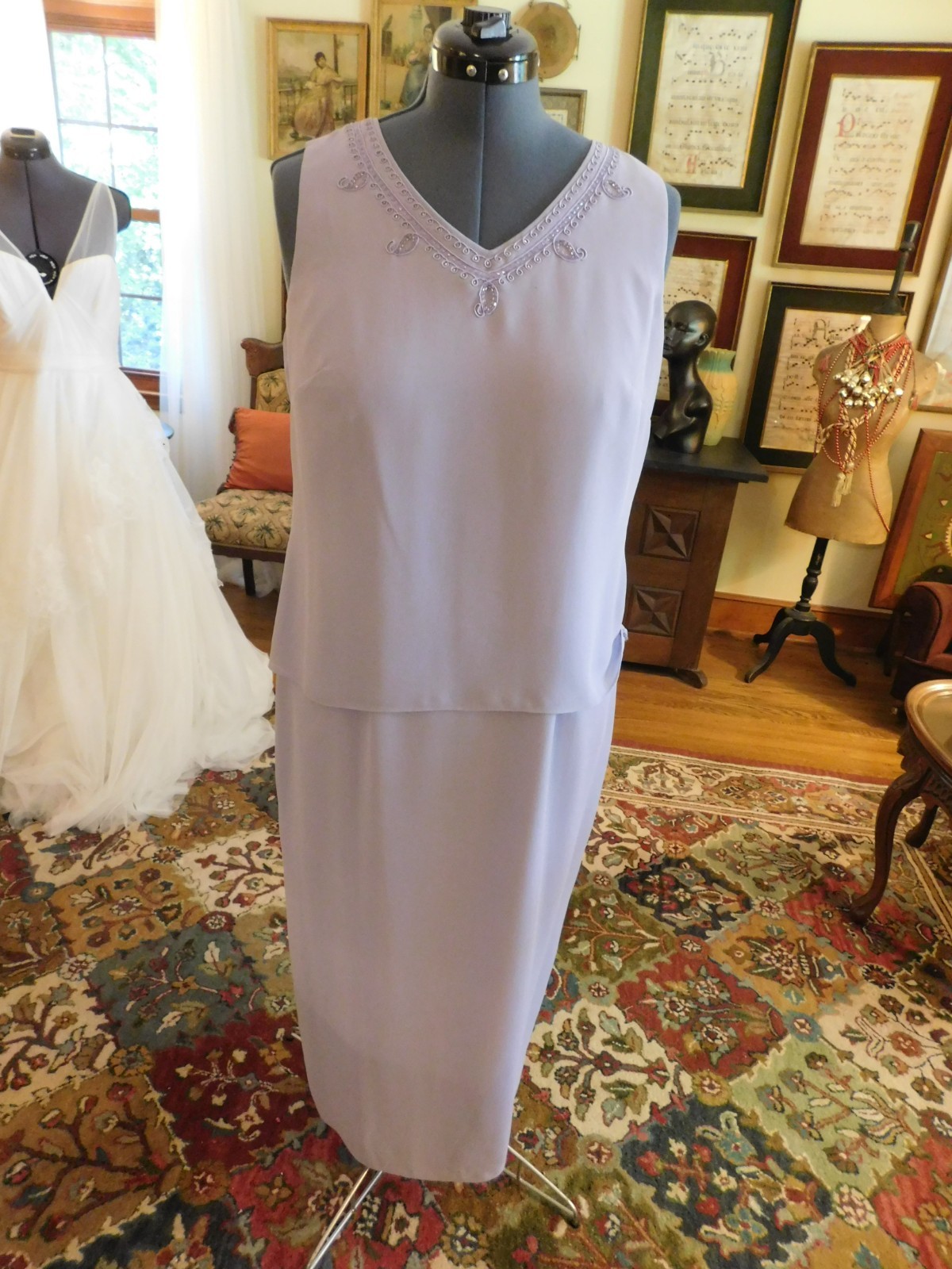 BEAUTIFUL LAVENDER 2/PIECE R&M RICHARDS GOWN W/JACKET S 14P
