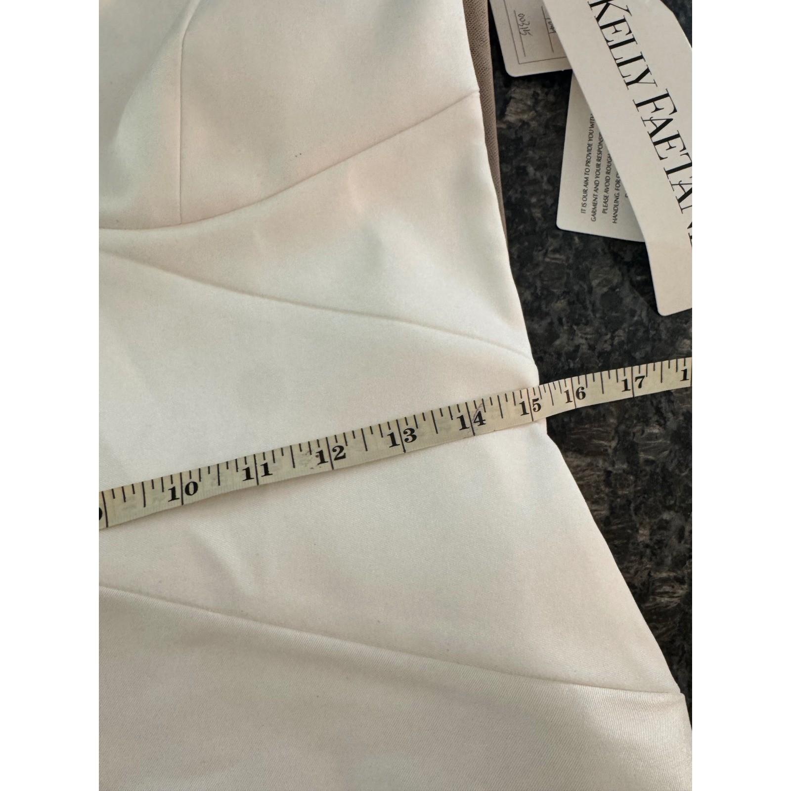 Kelly Faetanini Ivory Mermaid Wedding Dress Low Back Buttons 17-290-M Size 10
