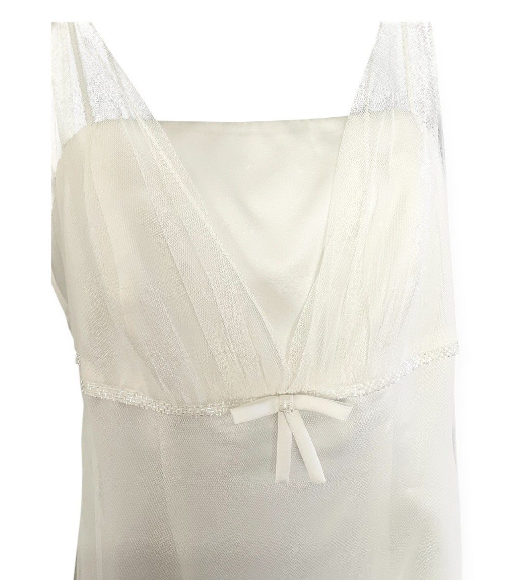 David’s Bridal Tulle Tea-Length Ivory Wedding dress gown plus women’s 18W midi