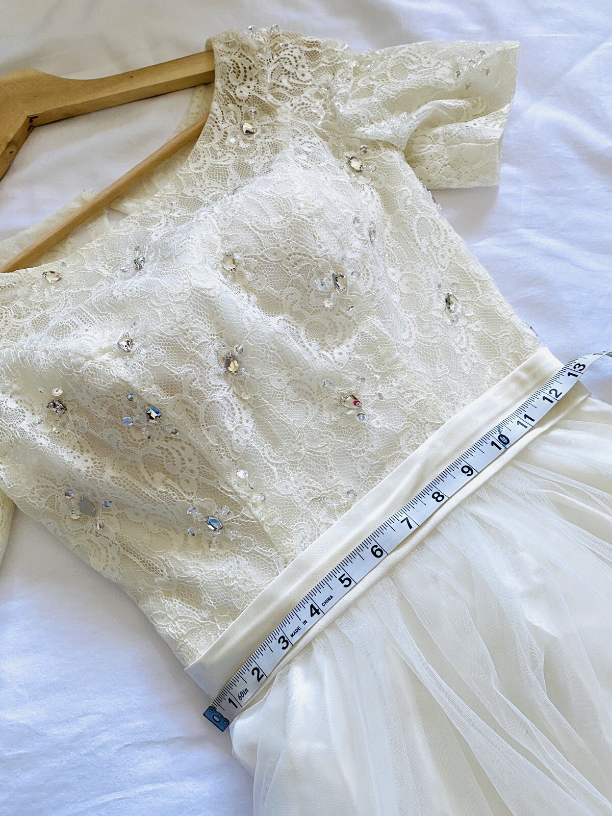 wedding dress mermaid Veil Tail See Thru. Brand New No Tag.