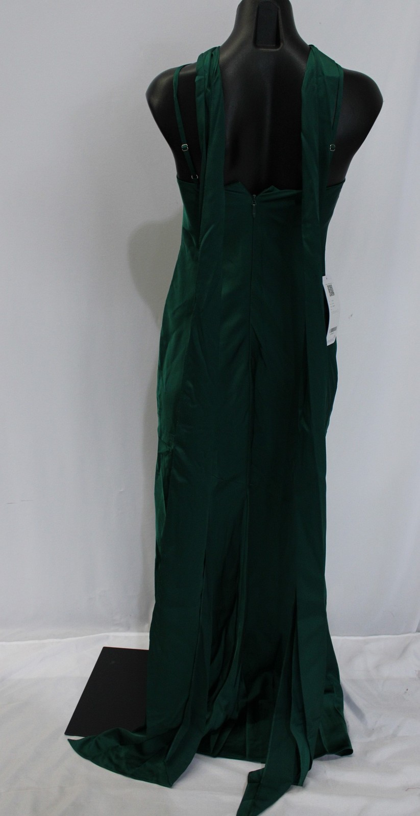 Azazie Women’s Kinsley Mermaid Side Slit Stretch Satin Dress AP2 Emerald Size:A0