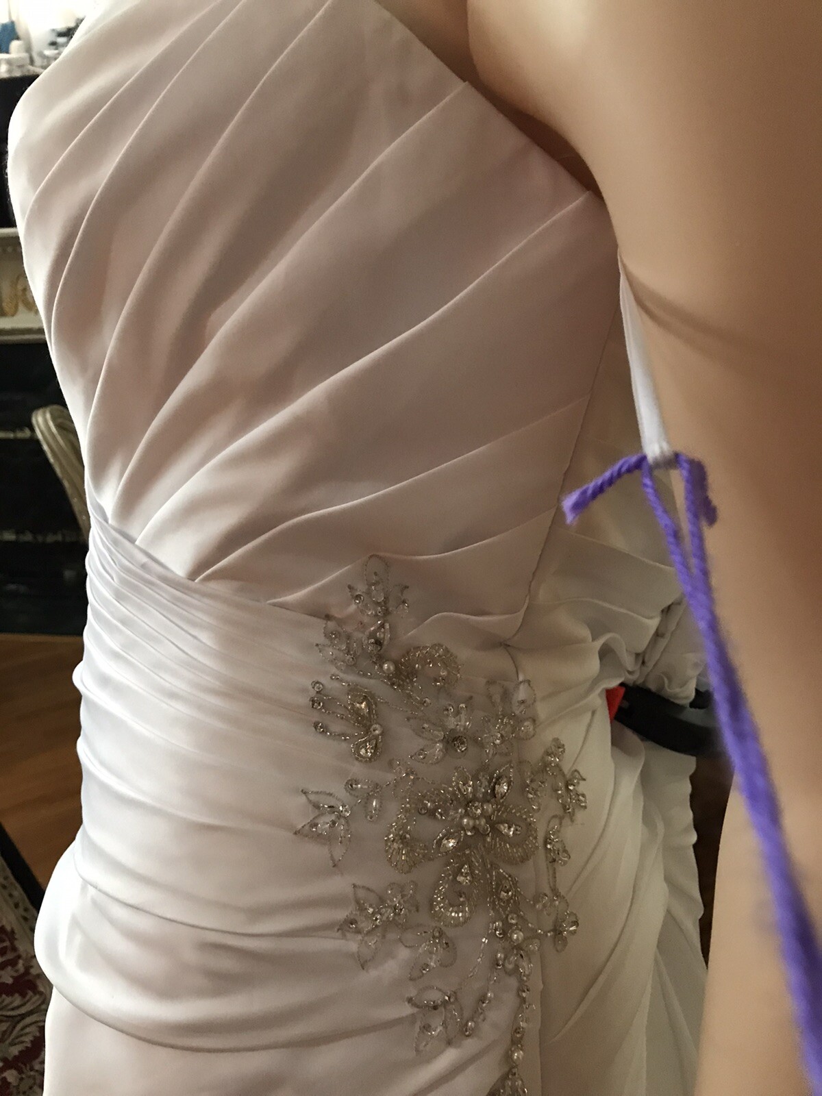 Beautiful Plus Size 26 W Bonny Bridal White Strapless A-Line NWT For The Curvy