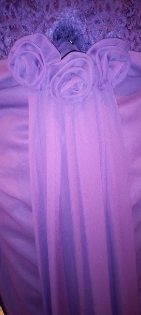Lanz of Salzburg Purple Rayon Nylon Lace Special Occassion Nwt Dress (Size 26W )