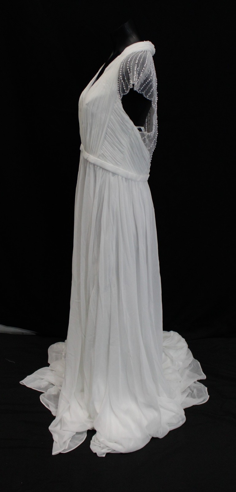 Azazie Women’s Cersei A-Line Pleated Wedding Dress AP2 Diamond White Size: WD14
