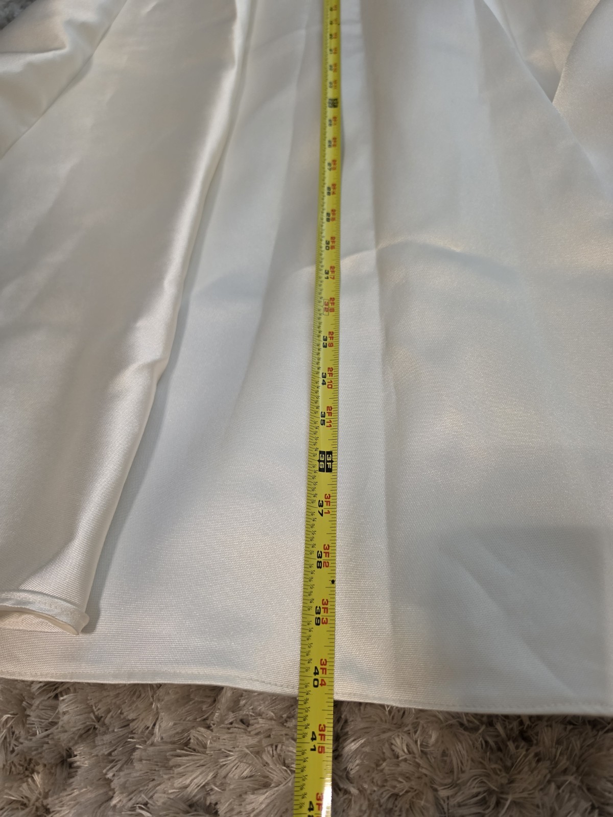Wtoo by Watters Bridal Ivory Satin High Low Wedding Skirt Back Zip Train Size 10