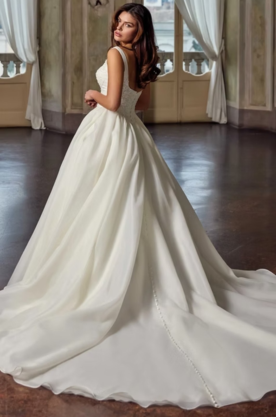 Princess Mikado Wedding Ball Gown Bridal Gown 32-60 Lace Corset Straps