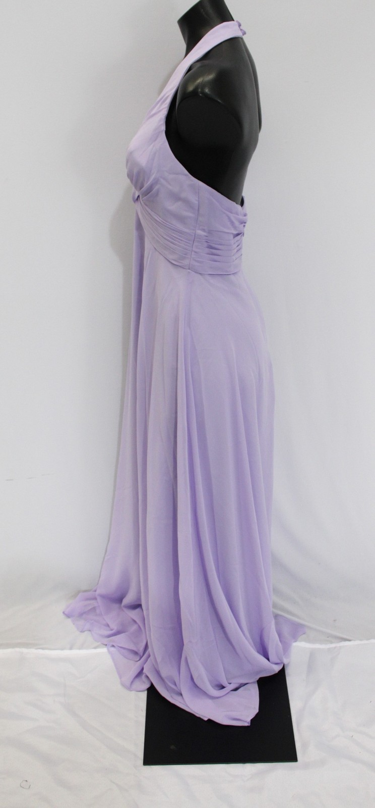 Azazie Women’s Tessie A-Line V-Neck Pleated Chiffon Dress AP2 Lilac Size: A6 NWT