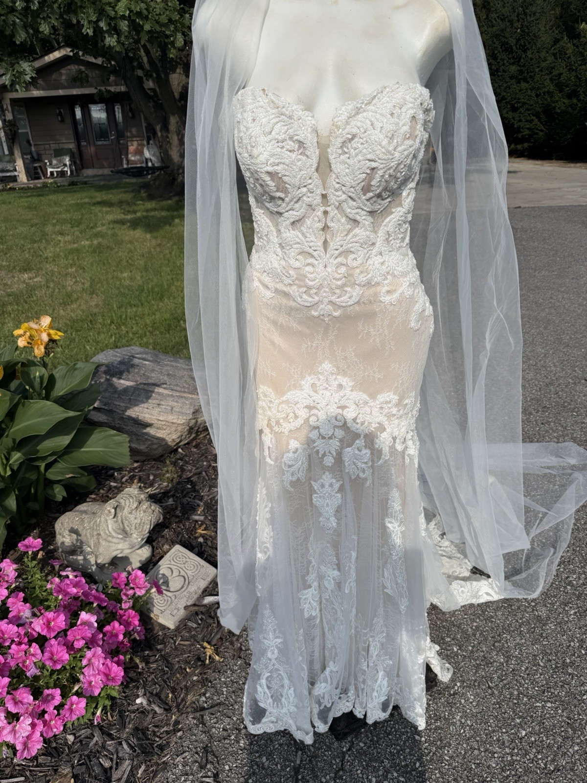 Great Martina Liana 1012 Corset Fitted Lace Bridal Wedding Dress Gown Orig $4500