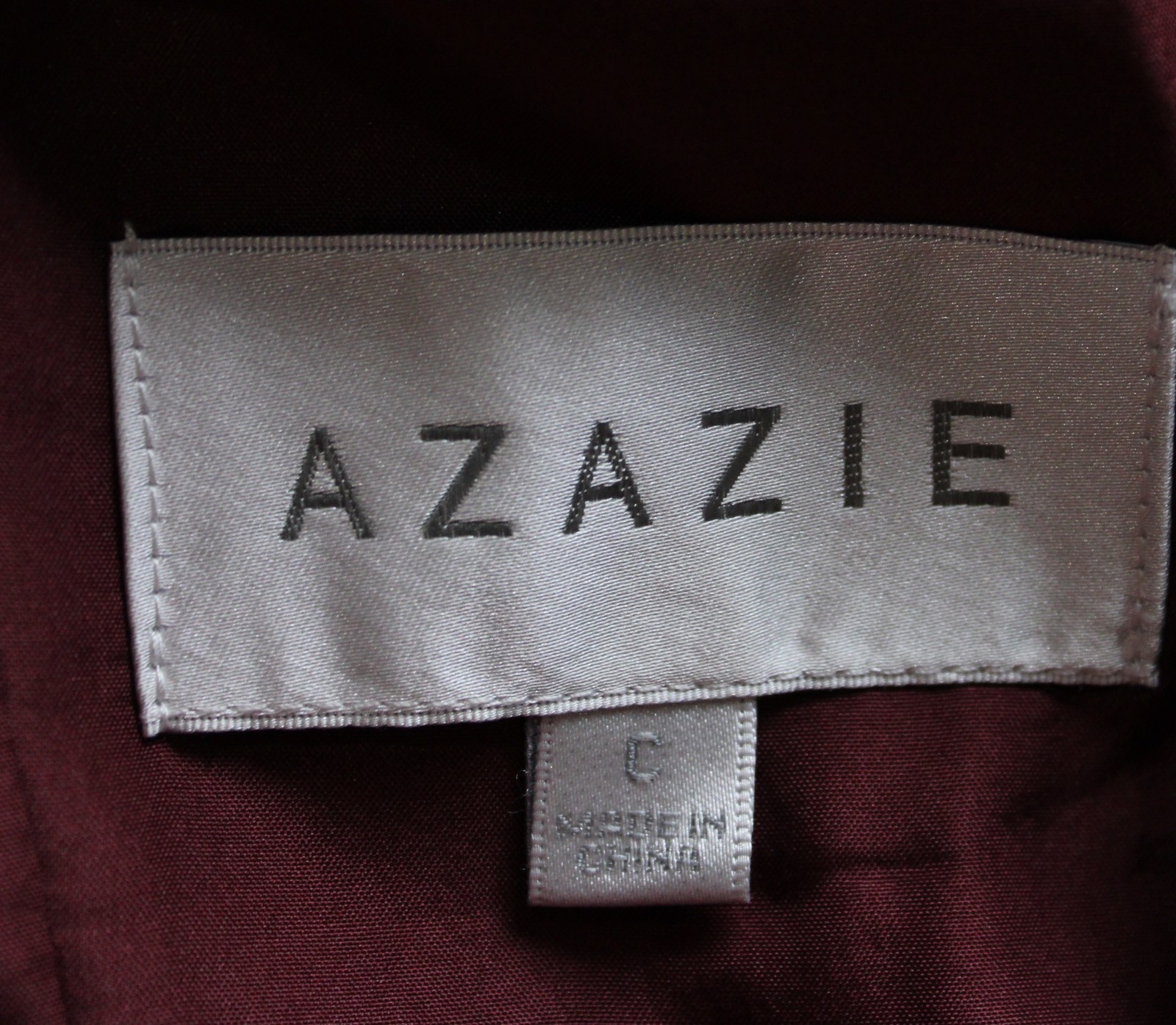 Azazie Women’s A-Line Pleated Floral Chiffon Dress AP2 Cabernet Size: Custom