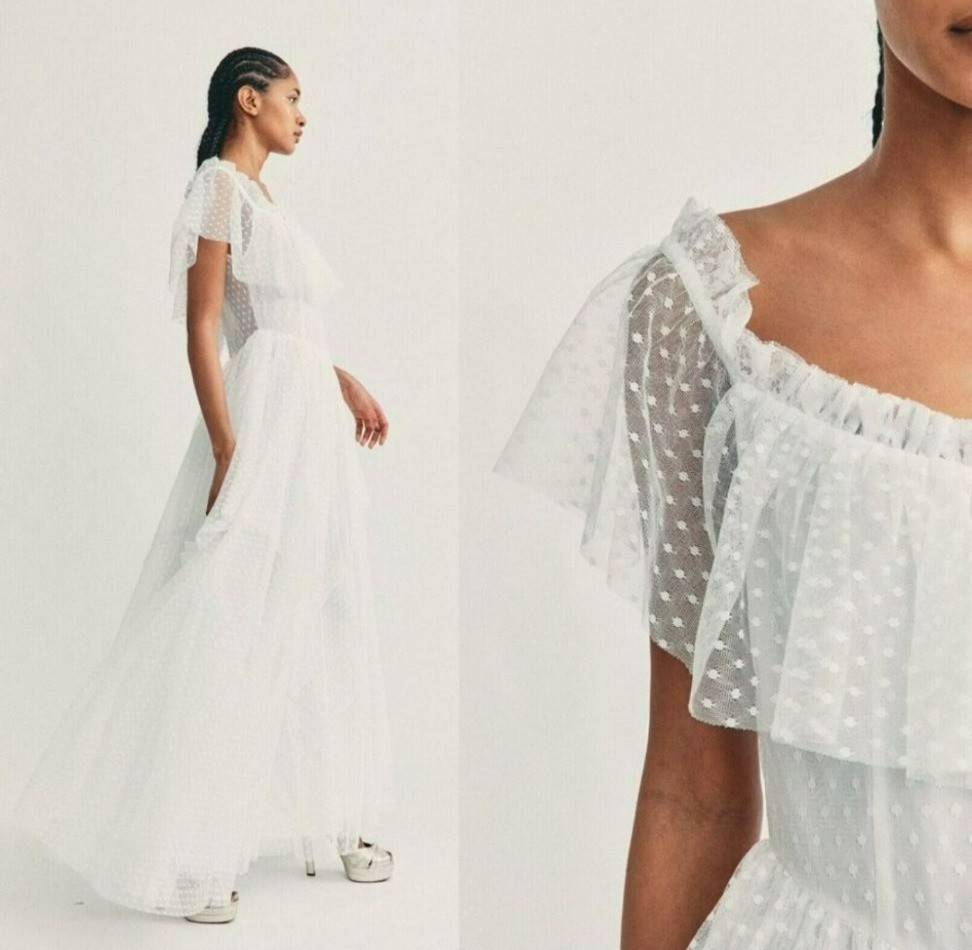 Loveshackfancy Faraway Fancy Noni Dress White Bridal Boho Wedding Dress 6