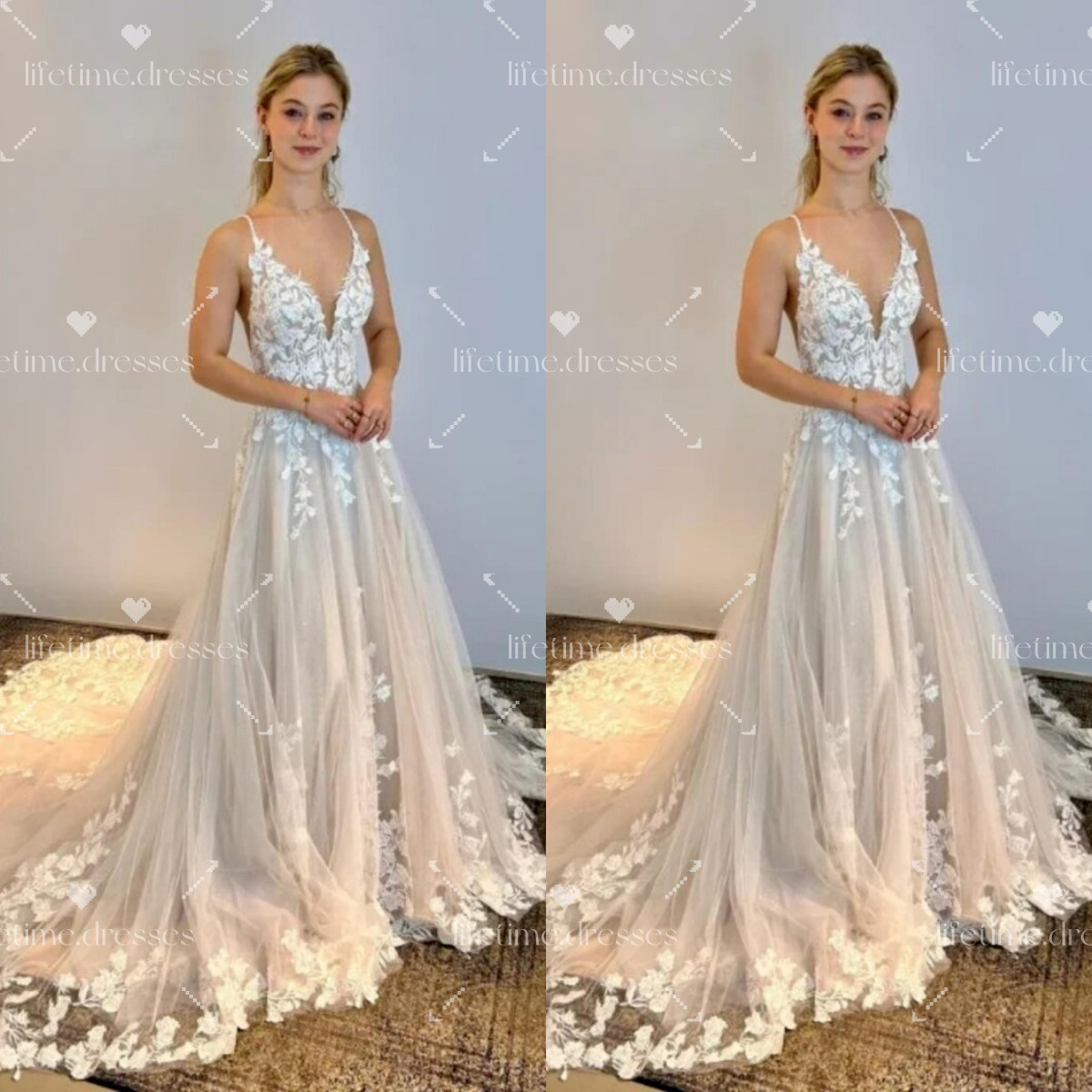 V Neck Wedding Dresses Sleeveless Beach Boho Elegant 2026 Tulle Bridal Gowns