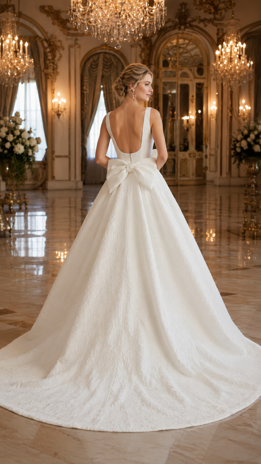 Rosa Clara Bames Wedding Dress Off White Detachable TRAIN ONLY Brocade Modern