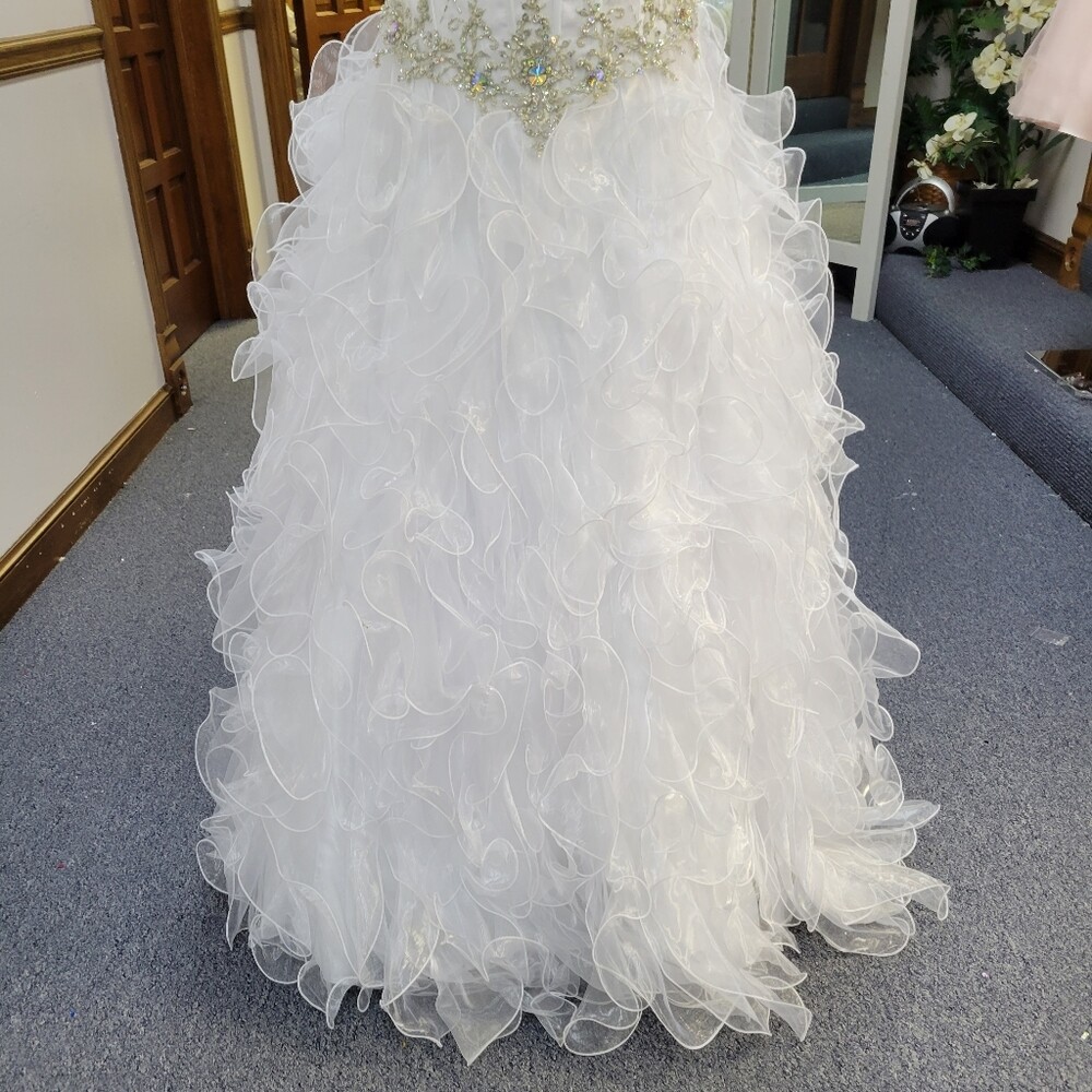 NEW KARISHMA WHITE FULL BALLGOWN DRESS 6 BRIDAL SHOP SALE ORIG $699 2129