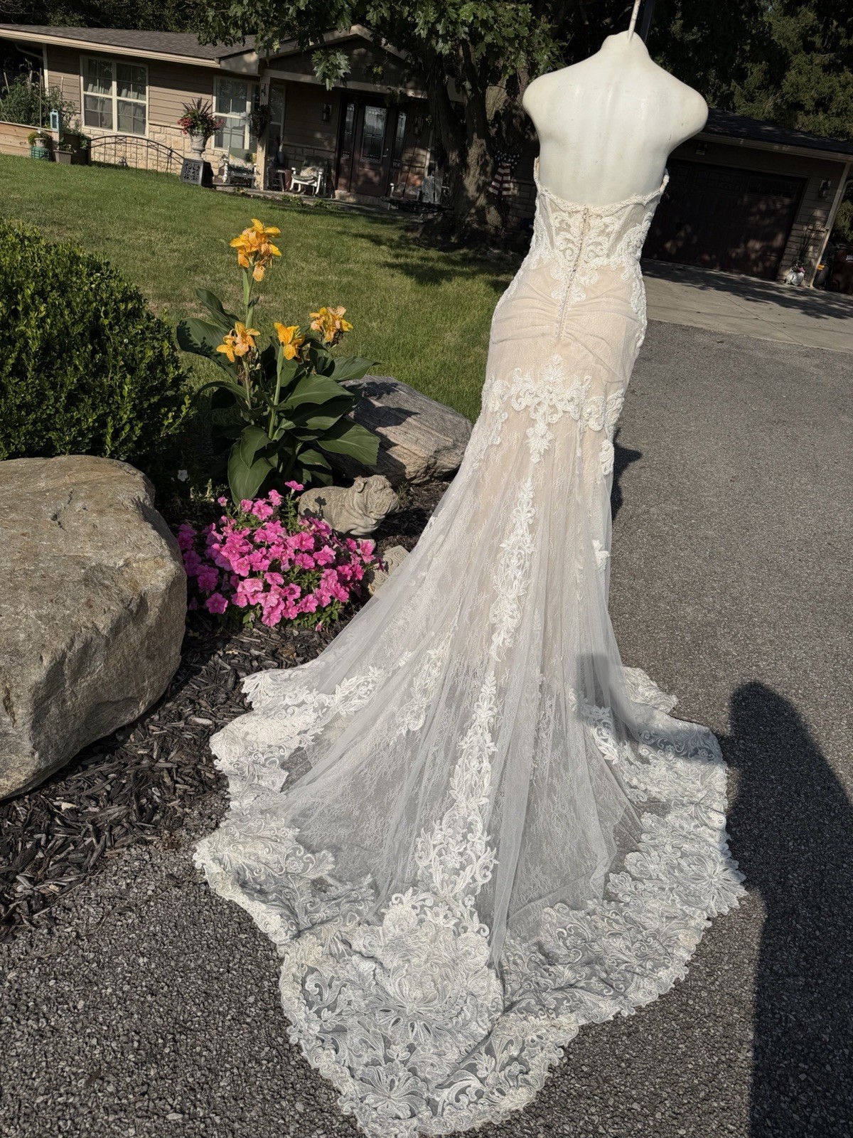 Great Martina Liana 1012 Corset Fitted Lace Bridal Wedding Dress Gown Orig $4500