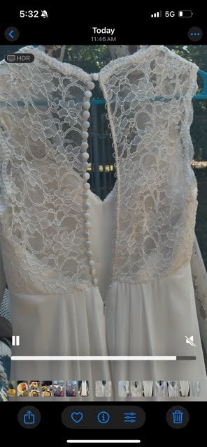 Mori Lee Madeline Gardner Wedding Dress Lace Chiffon Bridal Gown V-Neck