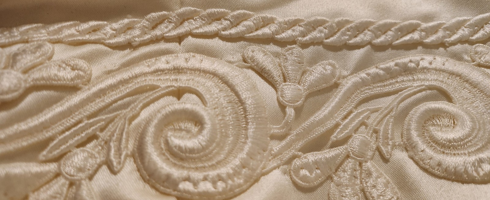 Demetrios champagne Embroidered A-Line Wedding Dress Cap Sleeve Square Neck