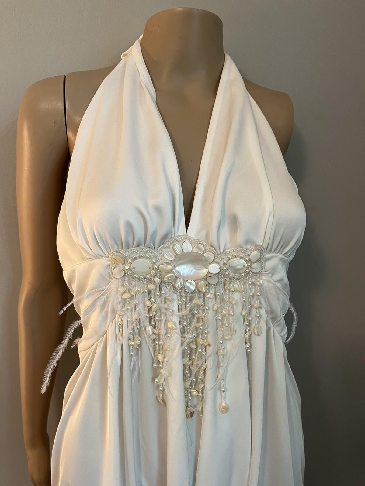 NWT Ramy Brook Florence Halter tie neck gown with embellishments sz 2 $795
