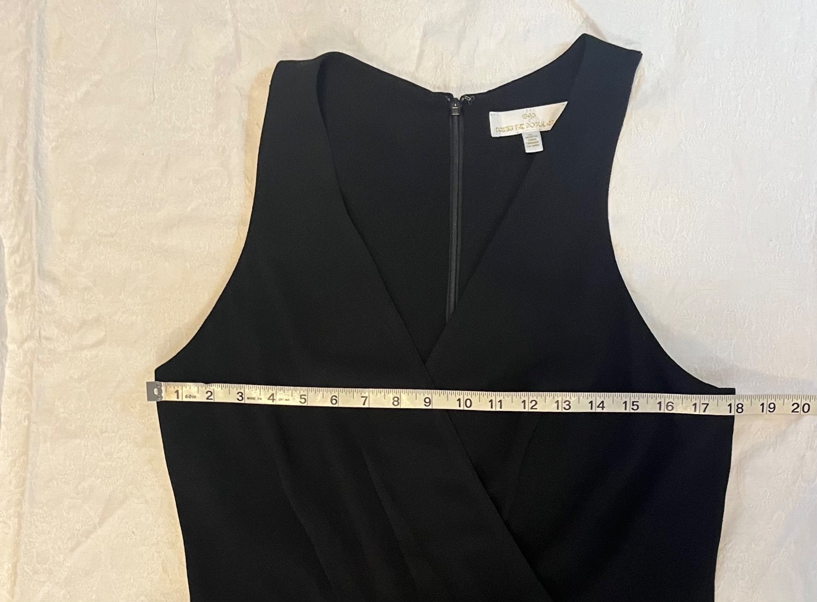 Dress The Population Black Ariel Faux Wrap Sleeveless Gown Maxi Dress XL