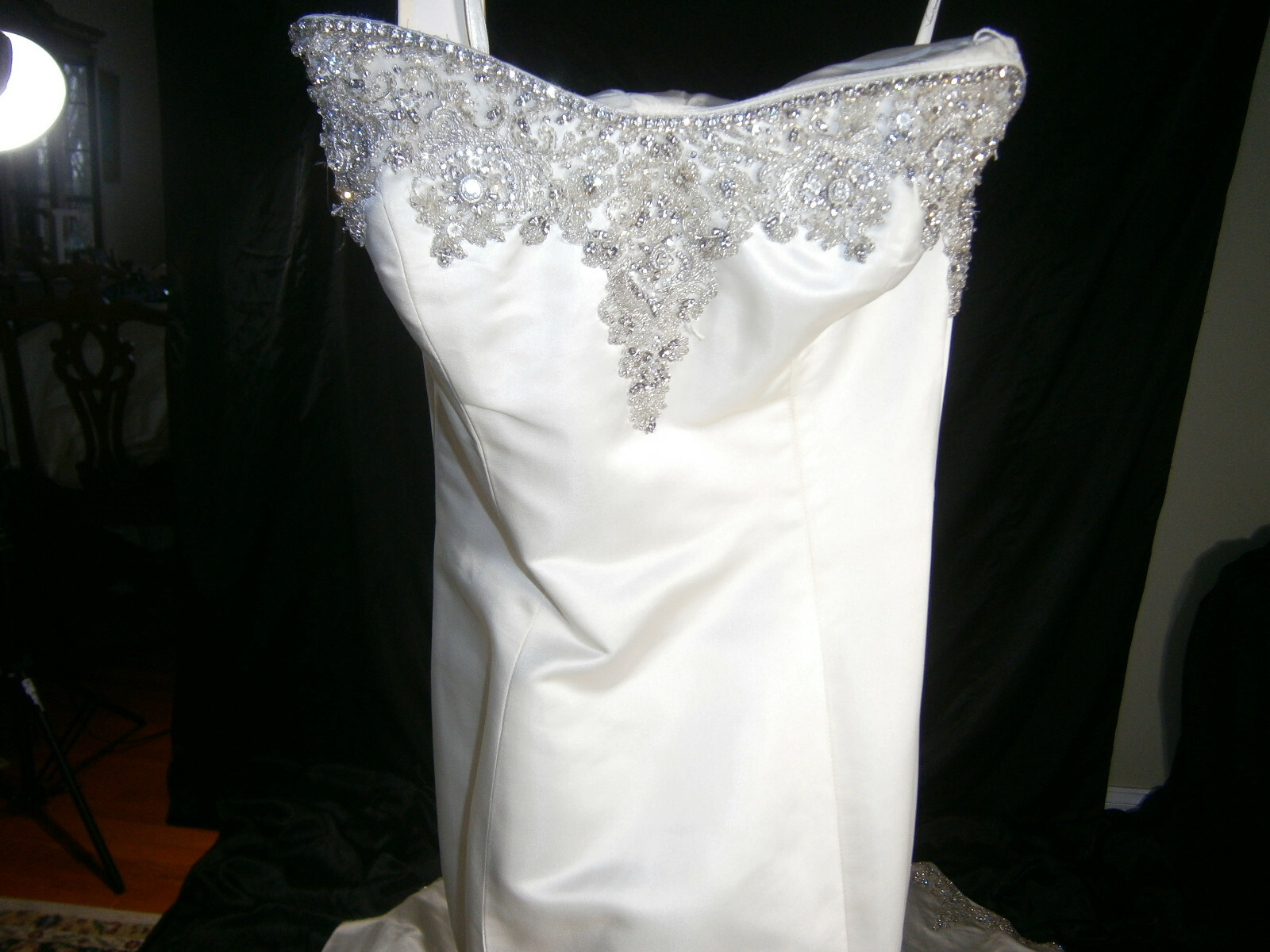 Victor Harper Silk 4 Wedding Dress Gown Mermaid Trumpet CrystalsTrain $5,995