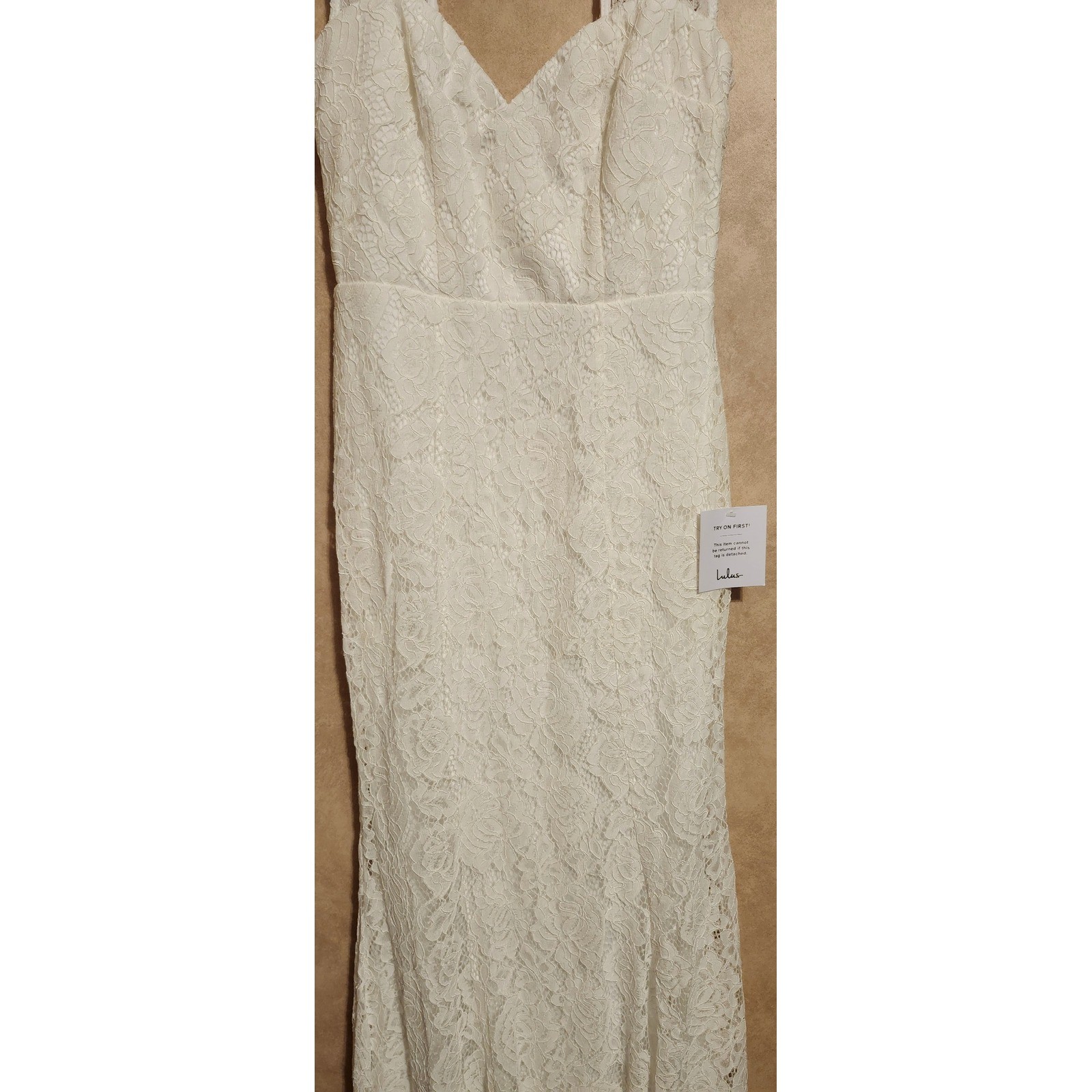 Lulus White Lace Maxi Dress Sweetheart Keyhole Back Mermaid Bridal Gown White