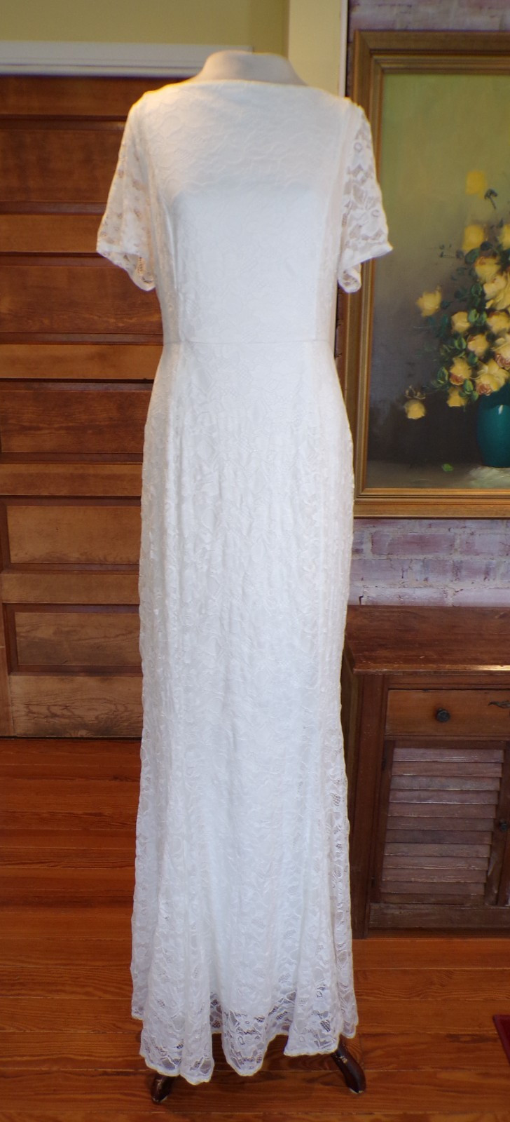Torrid Ever After Dress Lace A Line High Neck Wedding Gown White Womens Size 14