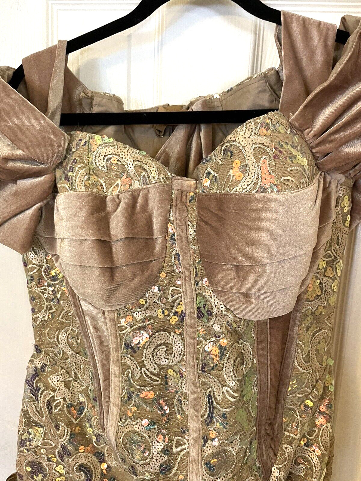 Homemade Sequin Long Gown Pre-Owned No Brand or size Measurement Below
