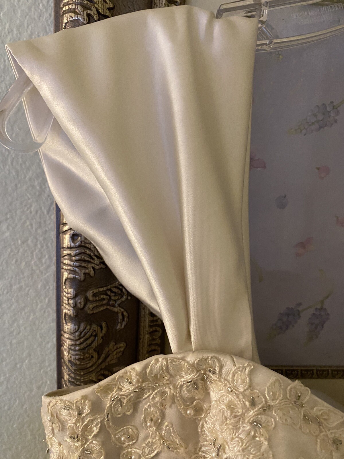  Maggie Sottero Couture, 10, ivory satin, crystal embellished wedding dress