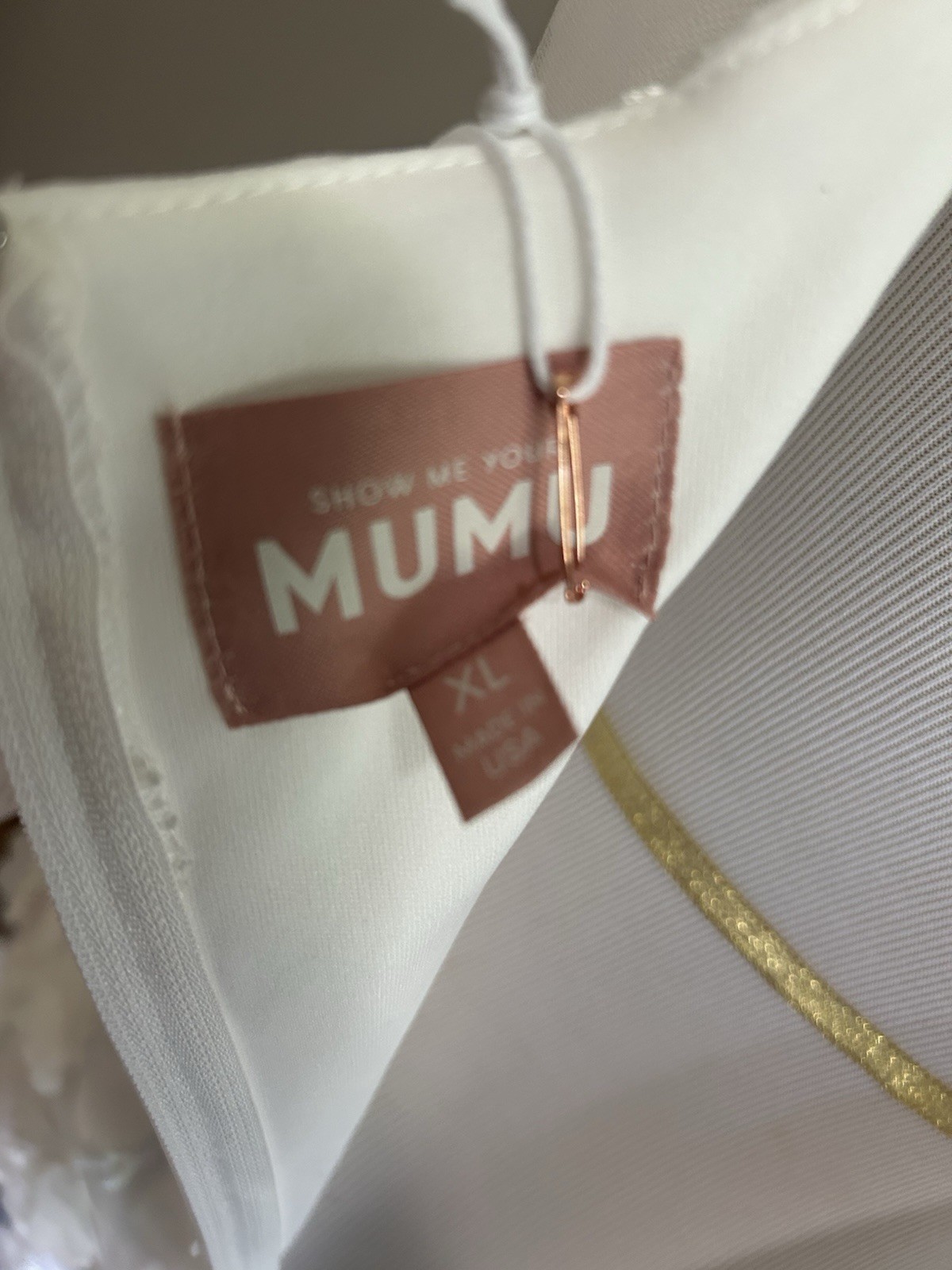 Show Me Your Mumu 3D Floral Dress White Embroidery XL Bridal