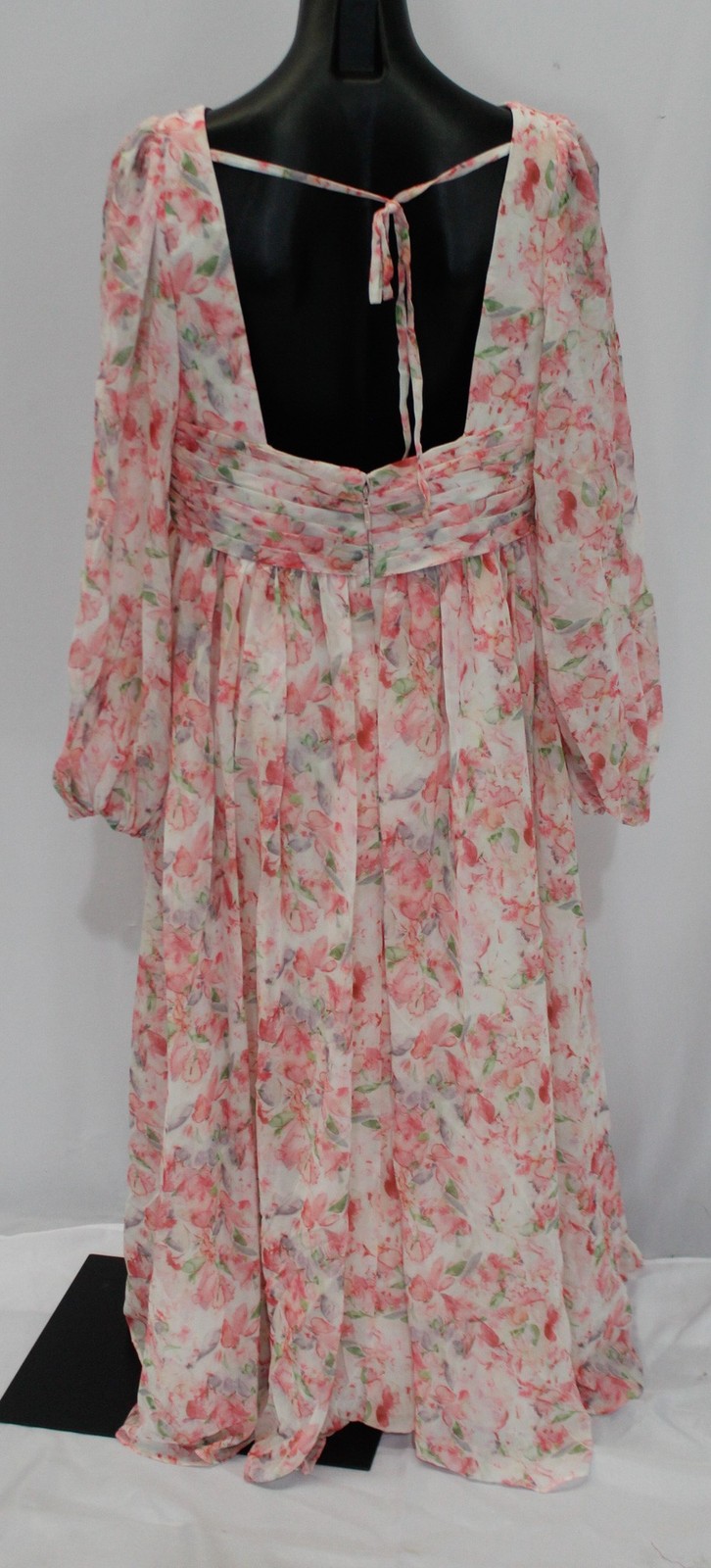 Azazie Women’s Norah Floral A-Line V-Neck Chiffon Dress AP2 Watercolor Custom
