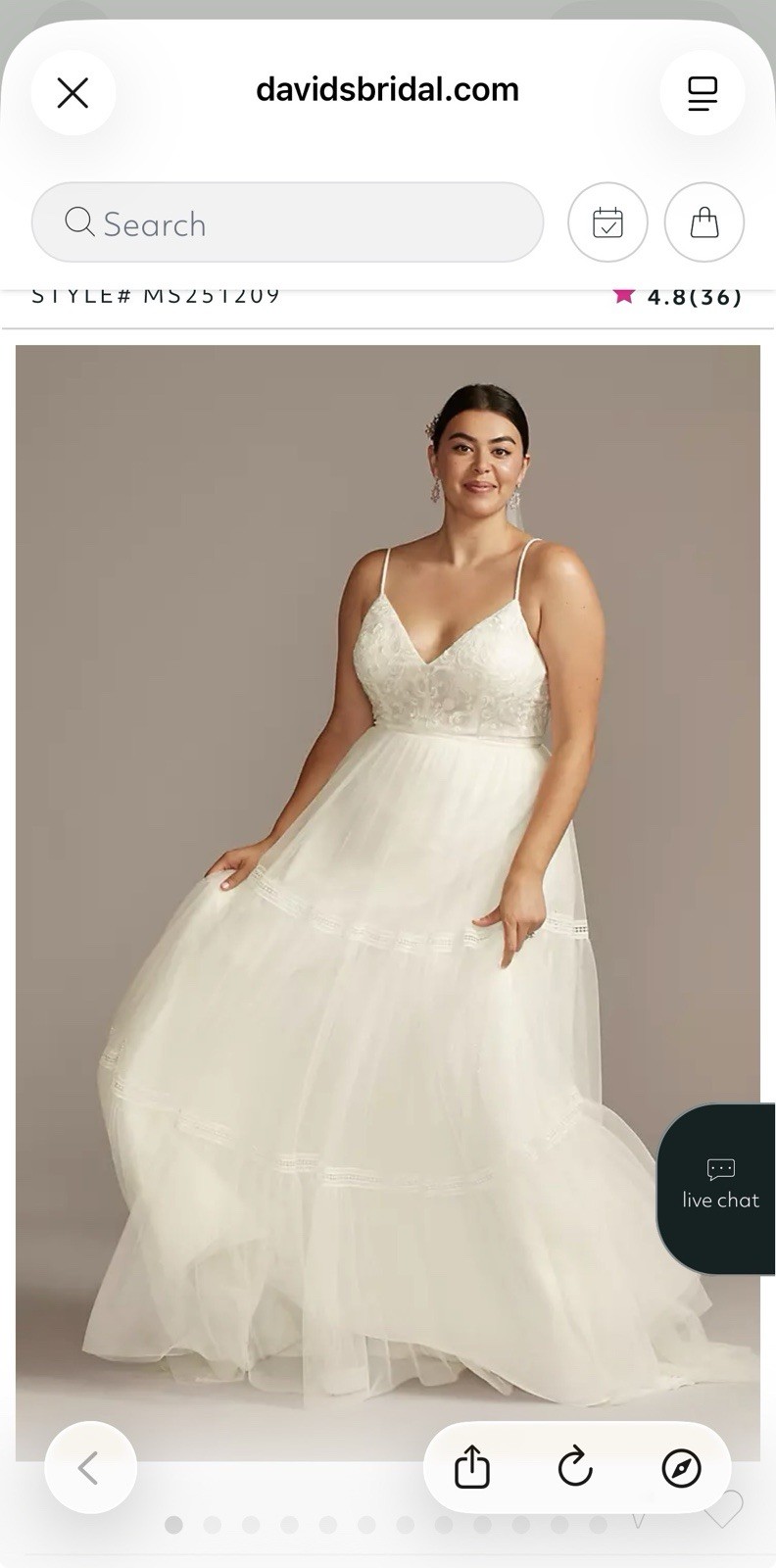 Melissa Sweet Boho Flowy Ivory Lace Wedding Dress 4