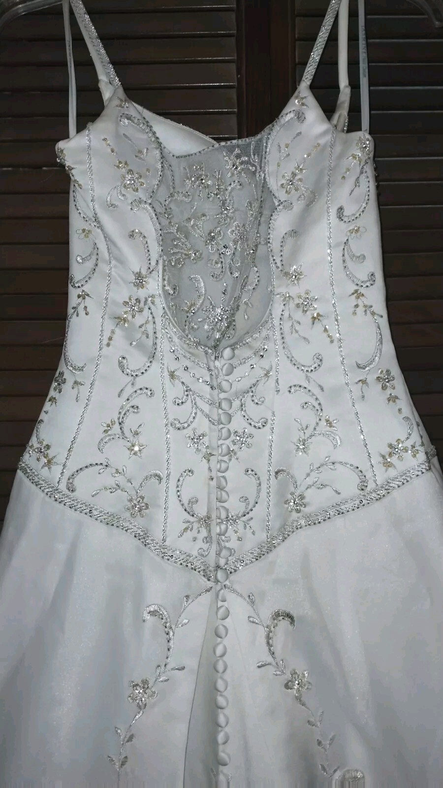 JASMINE HAUTE COUTURE BEADED RHINESTONE WEDDING DRESS BUTTON EXCELLENT PRICE!