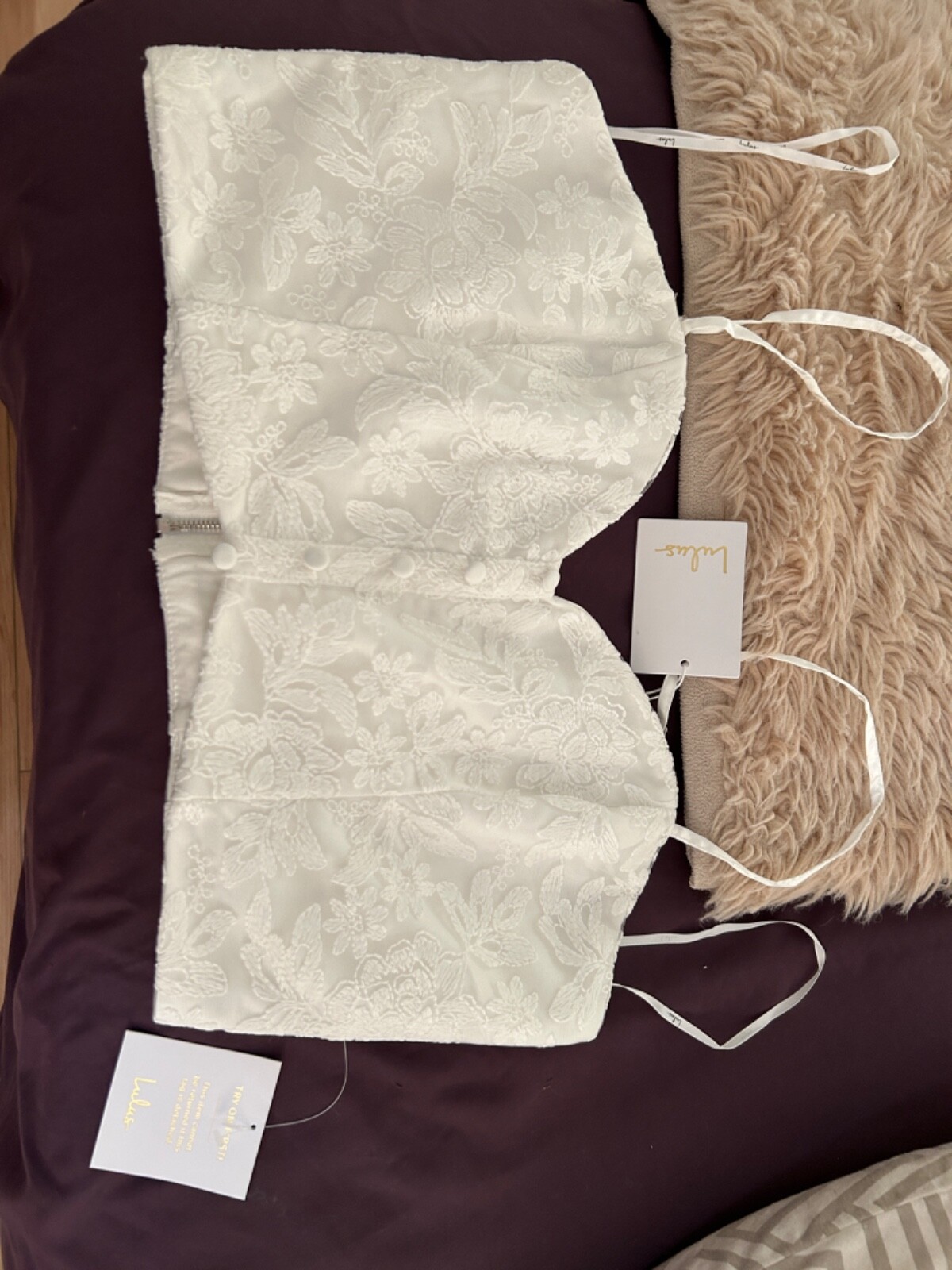 New Never Worn Wedding Dress Separates, Top and Bottom, Beach or Desert Style