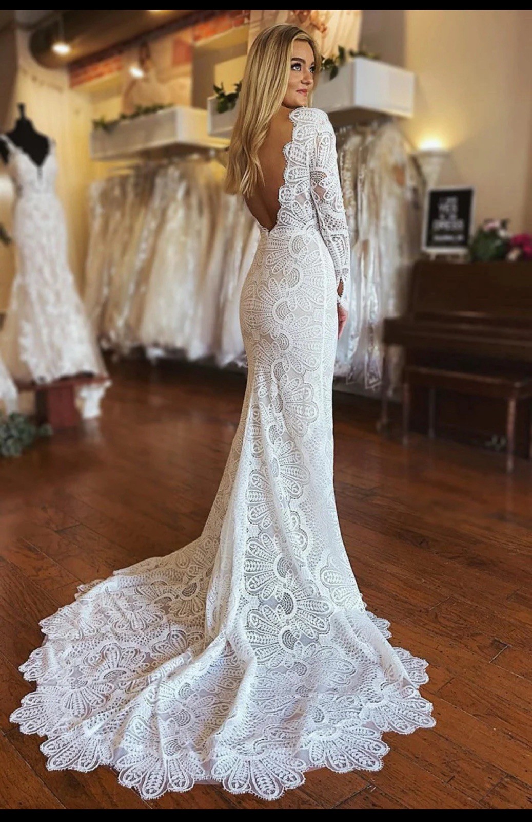 Unbranded Long Sleeve Wedding Dress Size 16