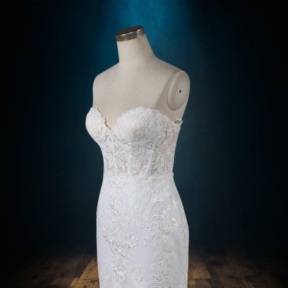 Lace Corset Mermaid Wedding Dress with Sweetheart Neckline