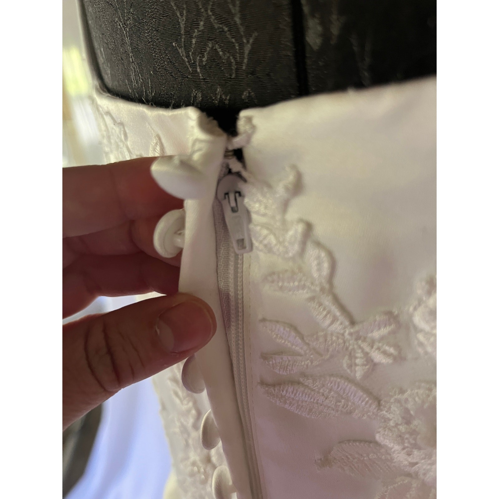 Vintage 90s Morilee Satin A-Line Wedding Dress vntg Size 12 w/ Detachable Train