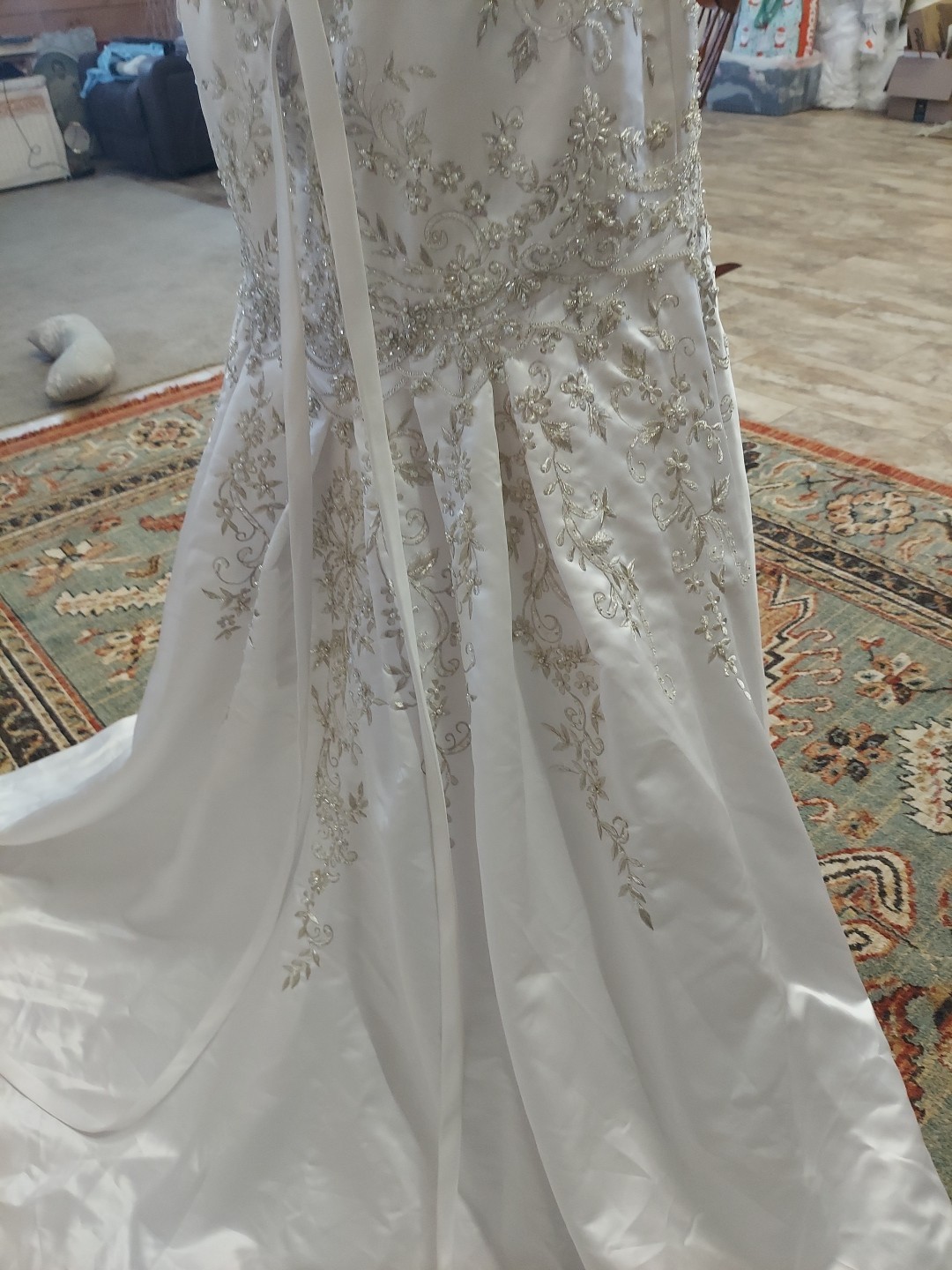 Morilee Adjustable Lacedownformfit Mermaid size12 High Intrigue Gem Pearl Bead