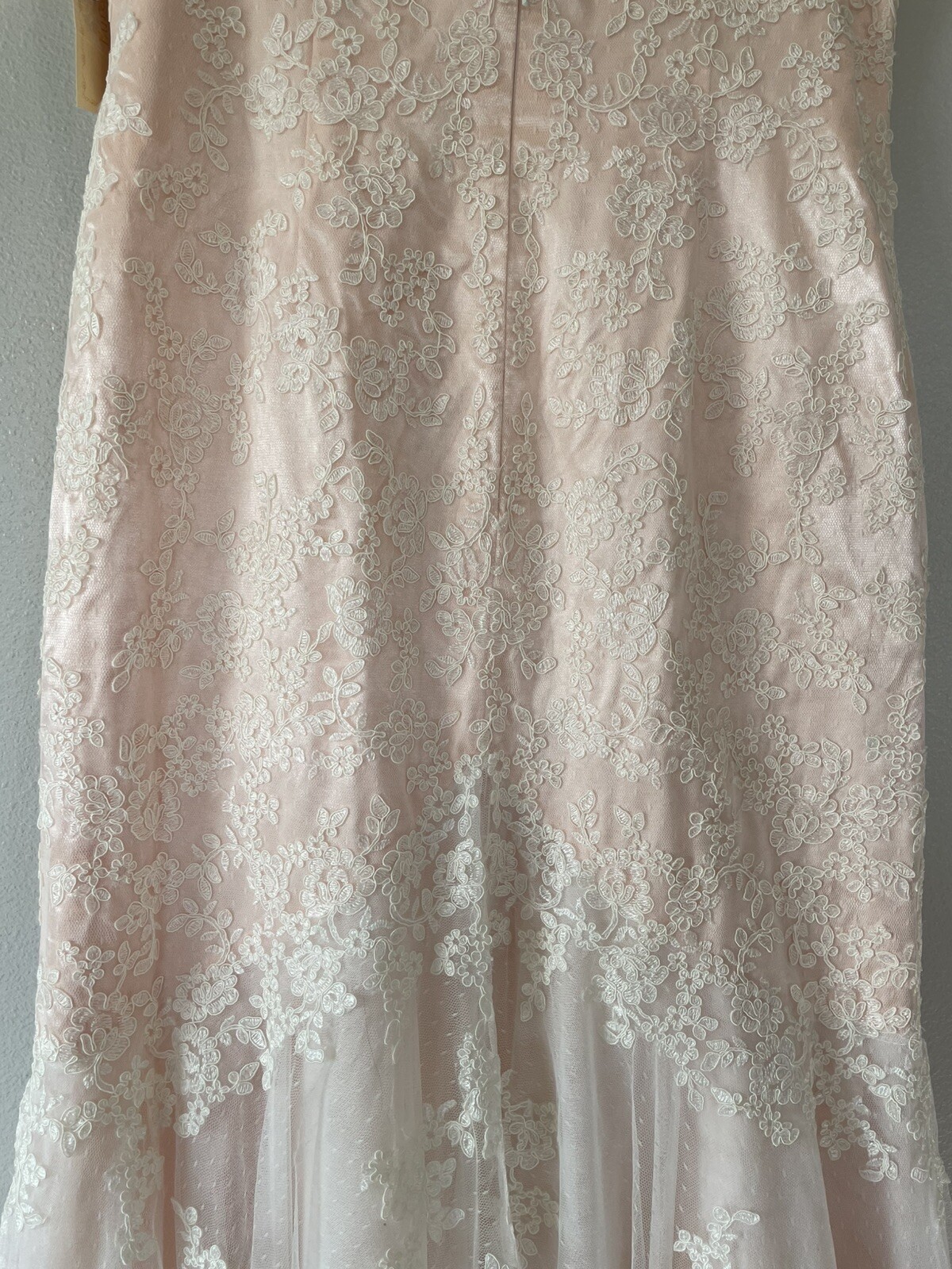 Eureka Wedding Dress Women’s 3XL New With Tags Pink/White Lace Tulle Style 3510