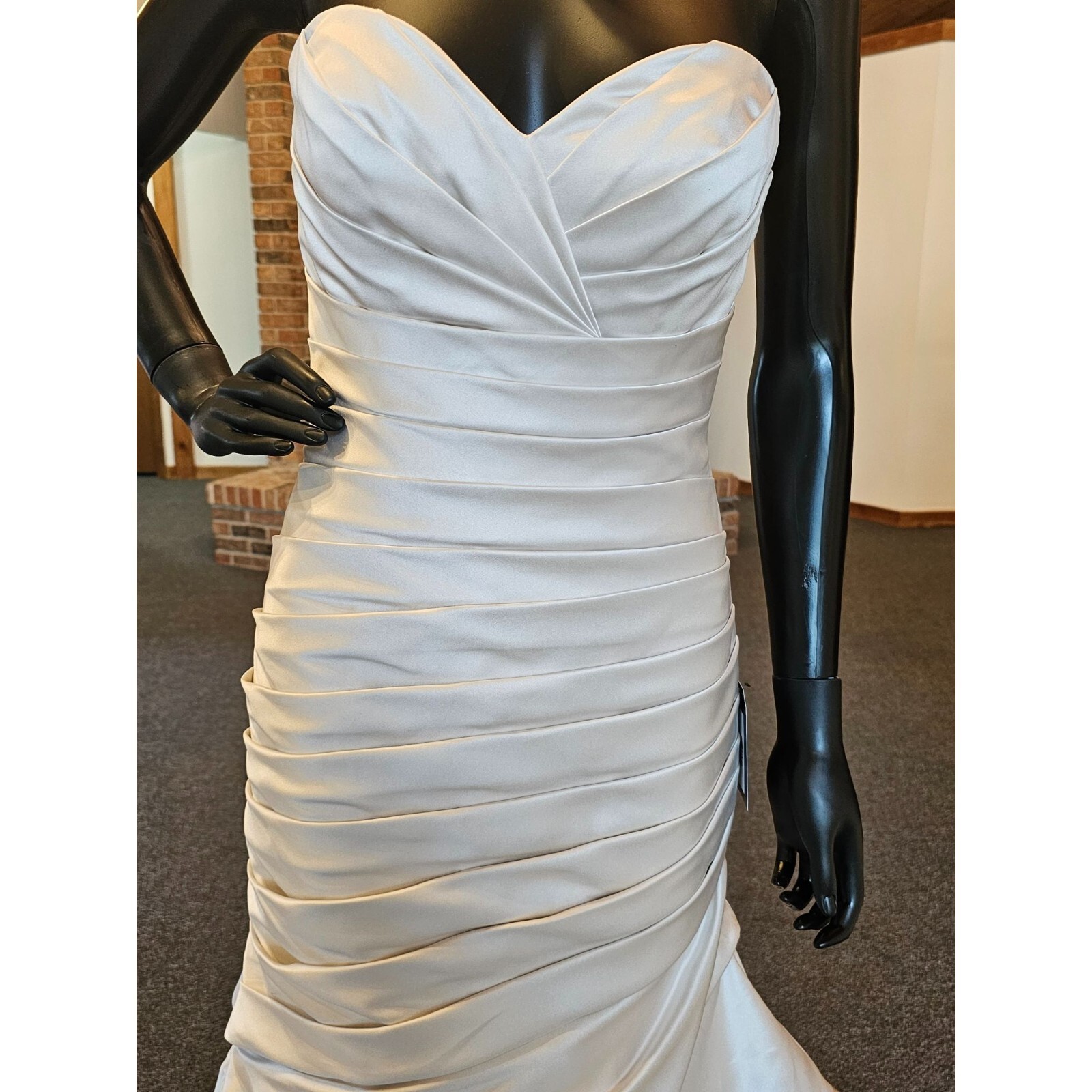 Kenneth Winston Champagne Fitted Wedding Gown