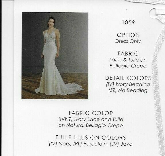  Martina Liana #1059 Wedding Dress Size 8,never worn, non-smoking home