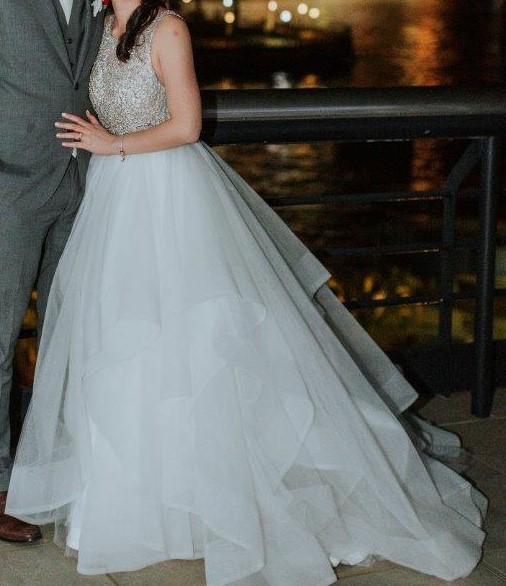 Hayley Paige Dori UK 6 8 US 2 4 6 Ivory Alabaster Ball Gown